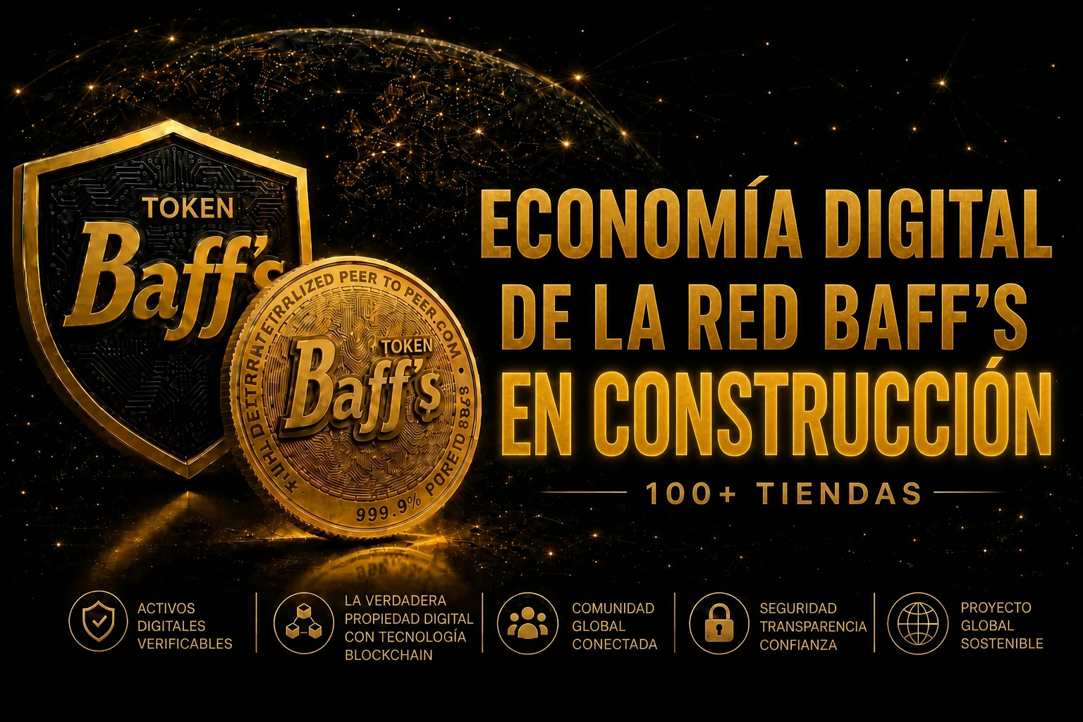 Economía digital de la red Baff's en construcción — más de 100 tiendas